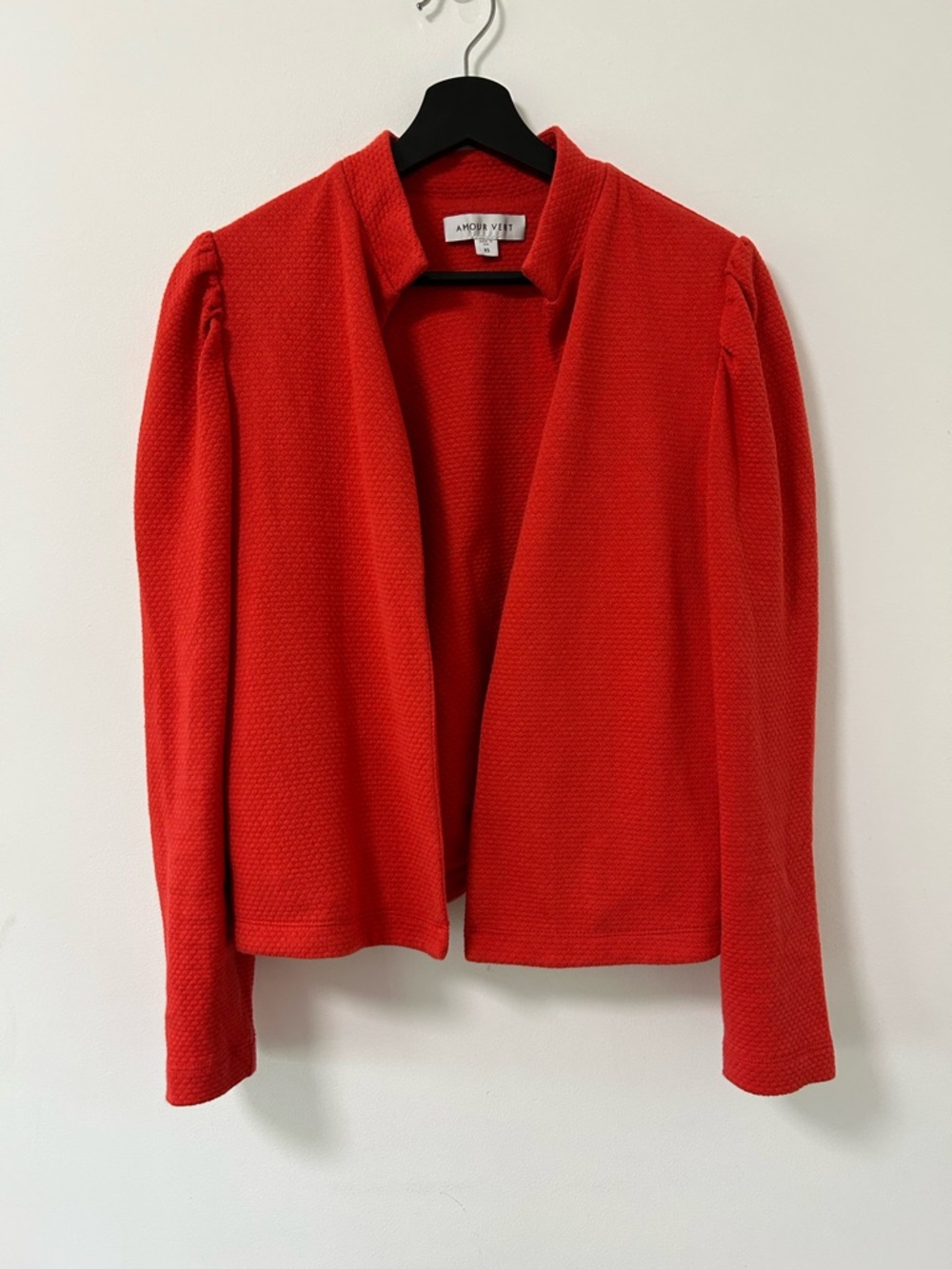 Amour Vert Red Open-Front Women's Jacket organic size‎ XS